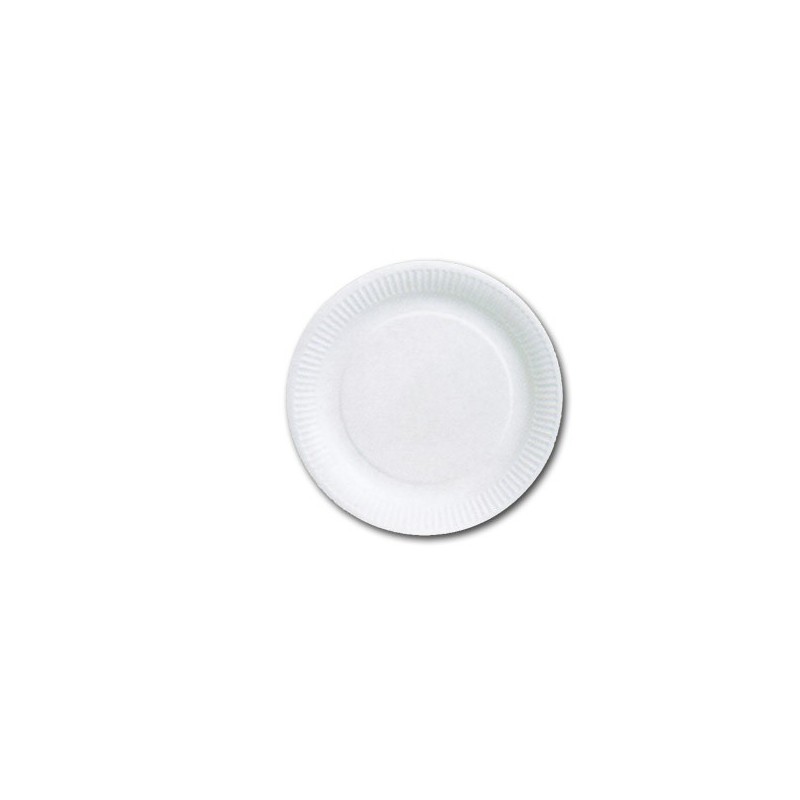 Assiette ronde carton blanc, vaisselle écologique pas chere